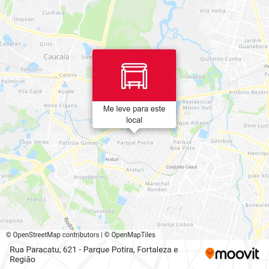 Rua Paracatu, 621 - Parque Potira mapa
