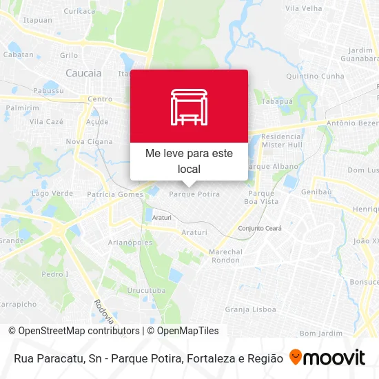 Rua Paracatu, Sn - Parque Potira mapa