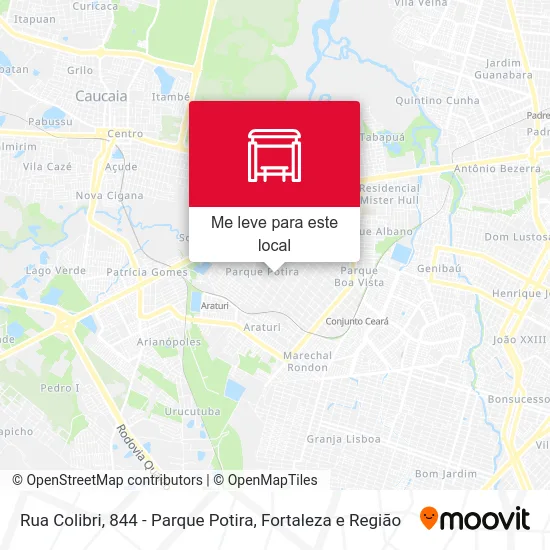 Rua Colibri, 844 - Parque Potira mapa