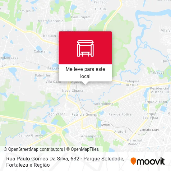 Rua Paulo Gomes Da Silva, 632 - Parque Soledade mapa