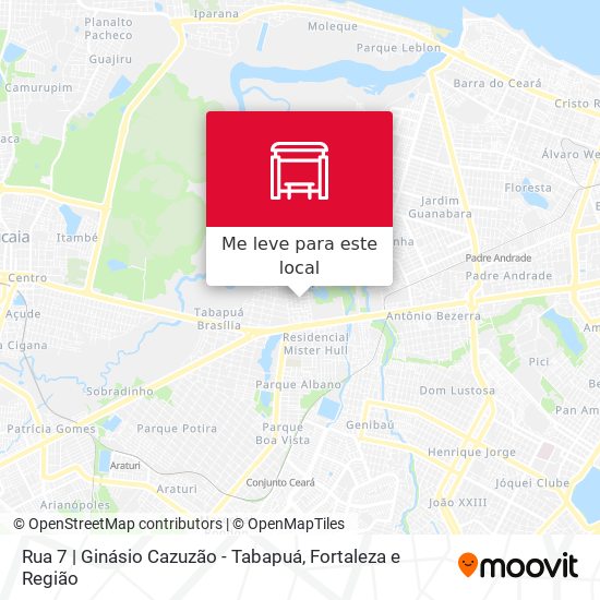 Rua 7 | Ginásio Cazuzão - Tabapuá mapa