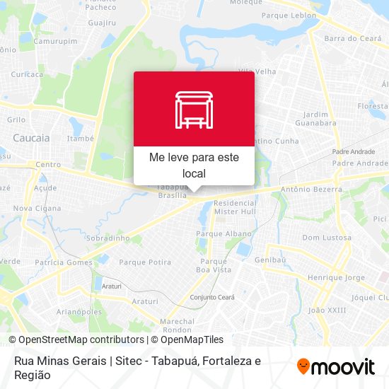 Rua Minas Gerais | Sitec - Tabapuá mapa
