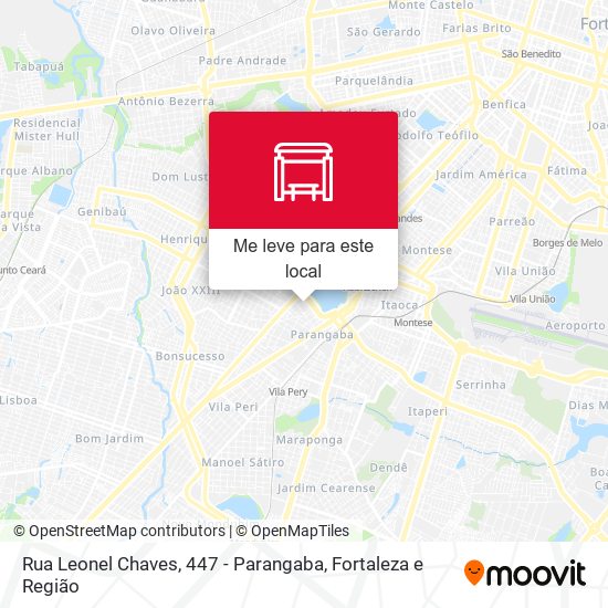 Rua Leonel Chaves, 447 - Parangaba mapa