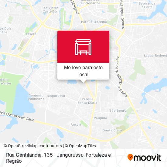 Rua Gentilandia, 135 - Jangurussu mapa