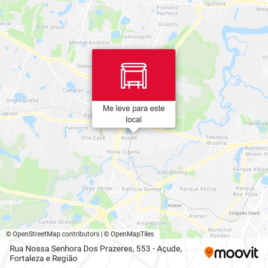 Rua Nossa Senhora Dos Prazeres, 553 - Açude mapa