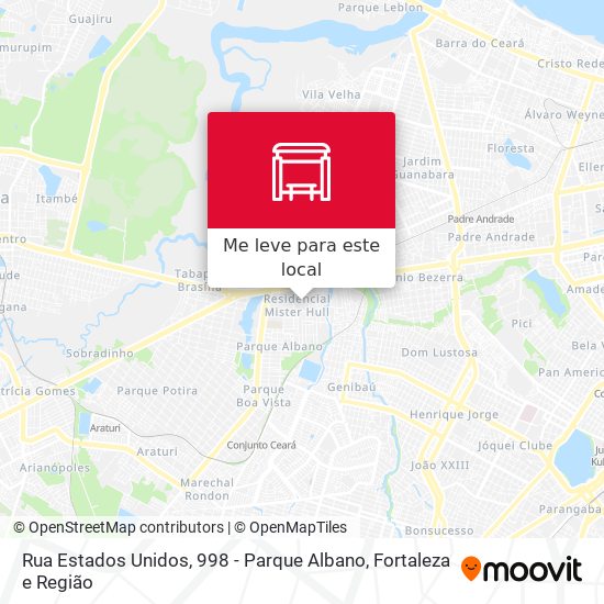 Rua Estados Unidos, 998 - Parque Albano mapa