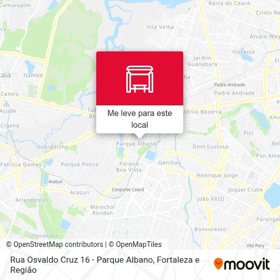 Rua Osvaldo Cruz 16 - Parque Albano mapa