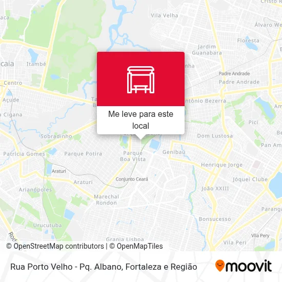 Rua Porto Velho - Pq. Albano mapa