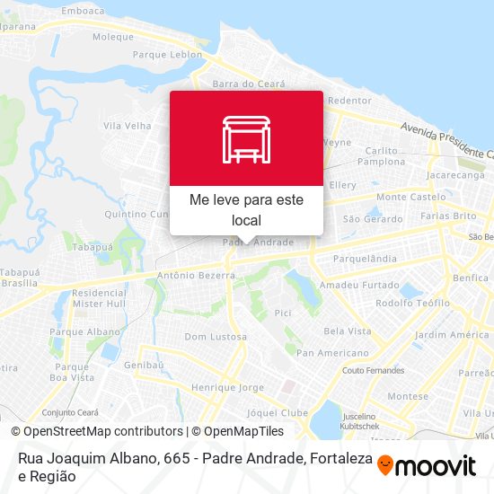 Rua Joaquim Albano, 665 - Padre Andrade mapa