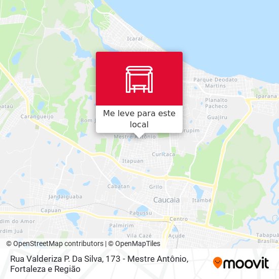 Rua Valderiza P. Da Silva, 173 - Mestre Antônio mapa