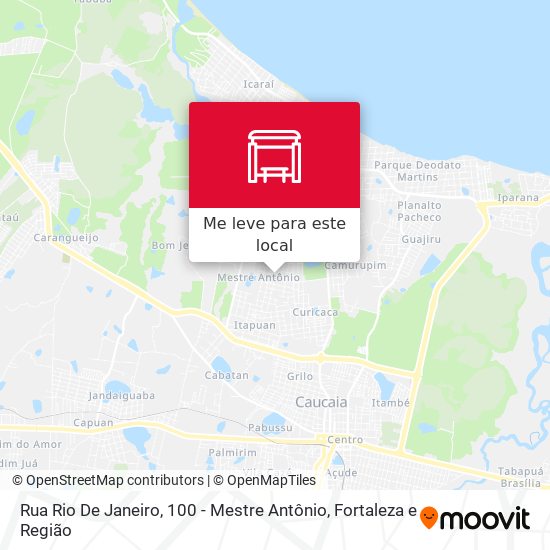 Rua Rio De Janeiro, 100 - Mestre Antônio mapa