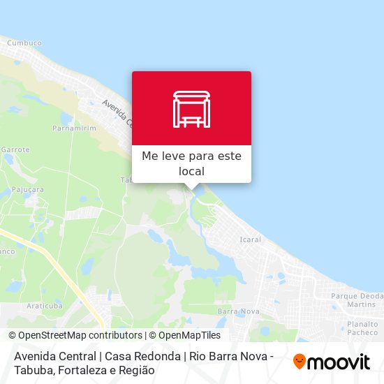 Avenida Central | Casa Redonda | Rio Barra Nova - Tabuba mapa
