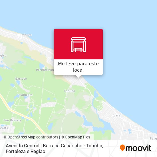 Avenida Central | Barraca Canarinho - Tabuba mapa