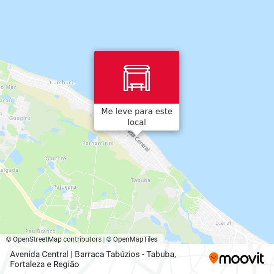 Avenida Central | Barraca Tabúzios - Tabuba mapa
