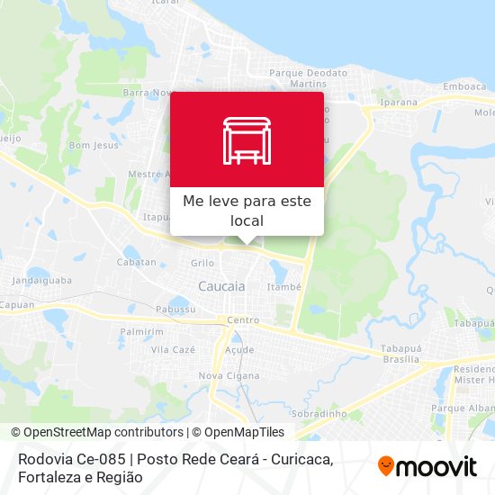 Rodovia Ce-085 | Posto Rede Ceará - Curicaca mapa