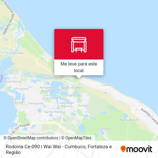 Rodovia Ce-090 | Wai Wai - Cumbuco mapa