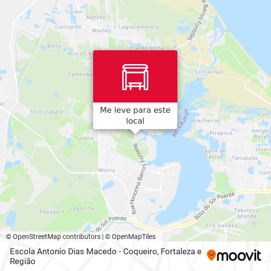 Escola Antonio Dias Macedo - Coqueiro mapa