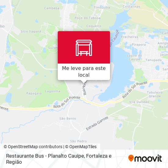 Restaurante Bus - Planalto Cauípe mapa