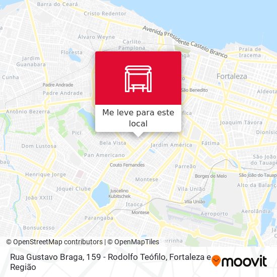 Rua Gustavo Braga, 159 - Rodolfo Teófilo mapa