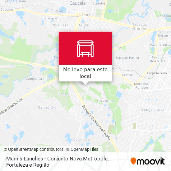 Mamis Lanches - Conjunto Nova Metrópole mapa