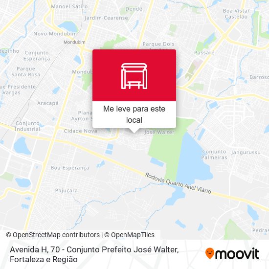 Avenida H, 70 - Conjunto Prefeito José Walter mapa