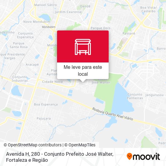 Avenida H, 280 - Conjunto Prefeito José Walter mapa