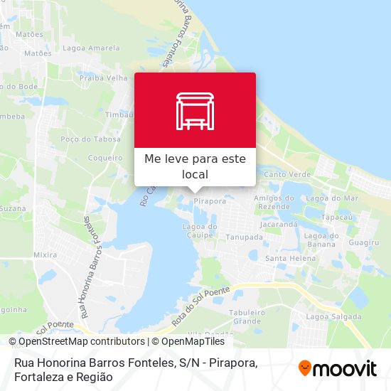 Rua Honorina Barros Fonteles, S / N - Pirapora mapa