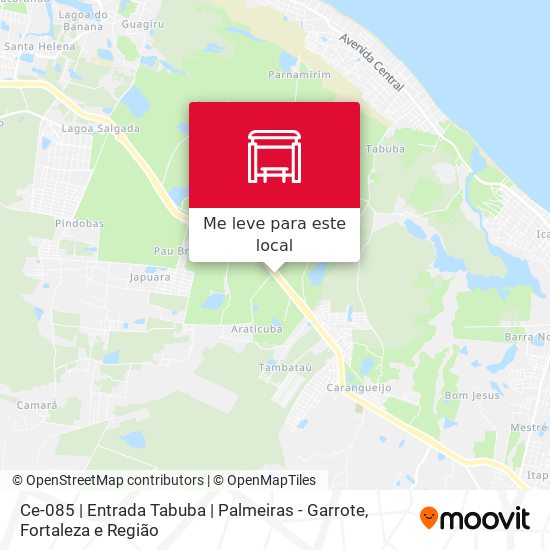 Ce-085 | Entrada Tabuba | Palmeiras - Garrote mapa