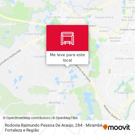 Rodovia Raimundo Pessoa De Araújo, 284 - Mirambé mapa