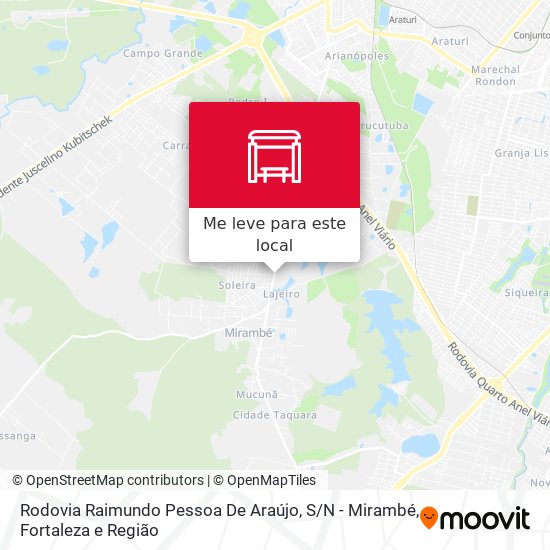 Rodovia Raimundo Pessoa De Araújo, S / N - Mirambé mapa
