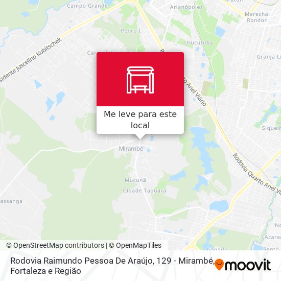 Rodovia Raimundo Pessoa De Araújo, 129 - Mirambé mapa