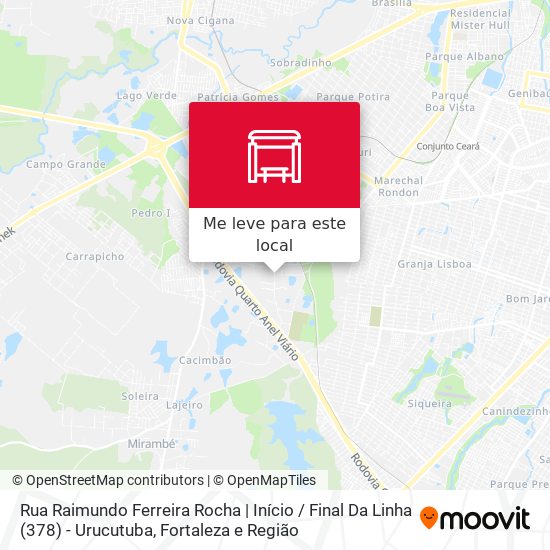 Rua Raimundo Ferreira Rocha | Início / Final Da Linha (378) - Urucutuba mapa
