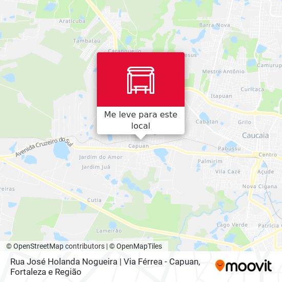 Rua José Holanda Nogueira | Via Férrea - Capuan mapa