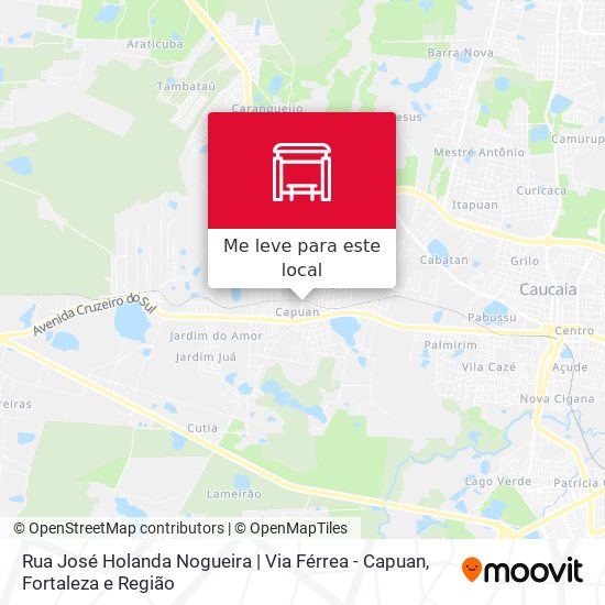 Rua José Holanda Nogueira | Via Férrea - Capuan mapa