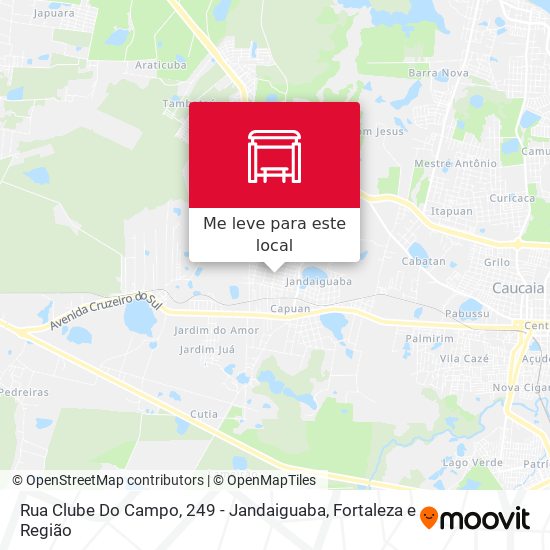 Rua Clube Do Campo, 249 - Jandaiguaba mapa