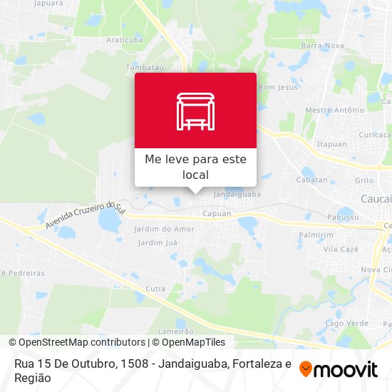 Rua 15 De Outubro, 1508 - Jandaiguaba mapa