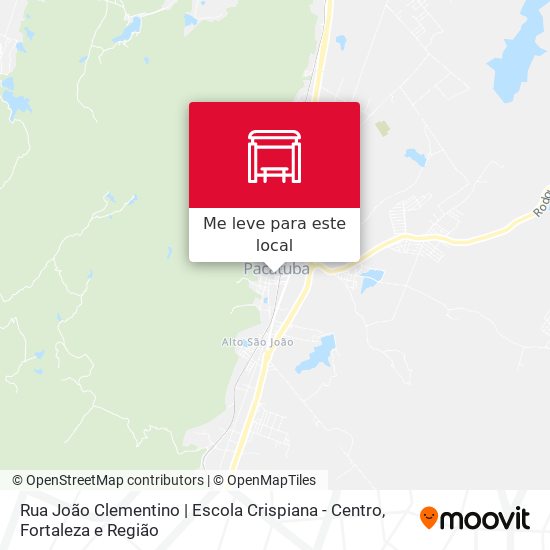 Rua João Clementino | Escola Crispiana - Centro mapa