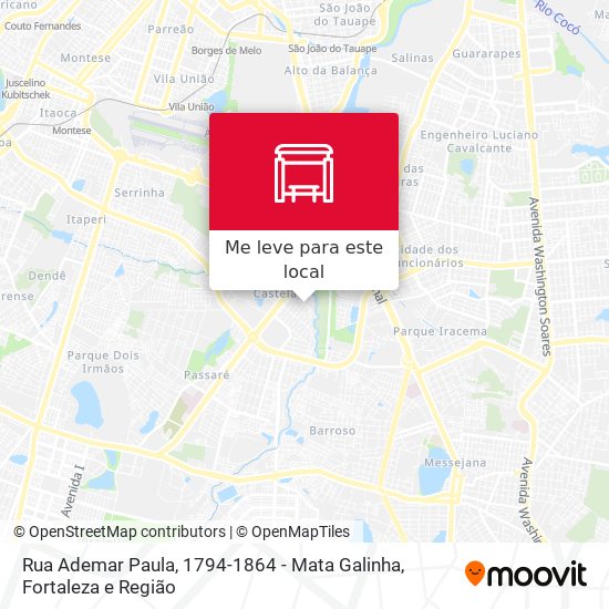 Rua Ademar Paula, 1794-1864 - Mata Galinha mapa