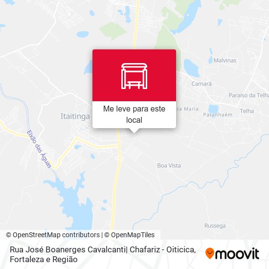 Rua José Boanerges Cavalcanti| Chafariz - Oiticica mapa