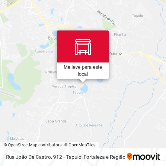 Rua João De Castro, 912 - Tapuio mapa