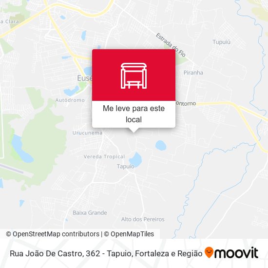 Rua João De Castro, 362 - Tapuio mapa