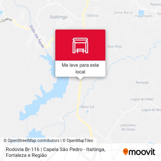 Rodovia Br-116 | Capela São Pedro - Itaitinga mapa