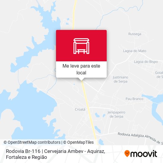 Rodovia Br-116 | Cervejaria Ambev - Aquiraz mapa