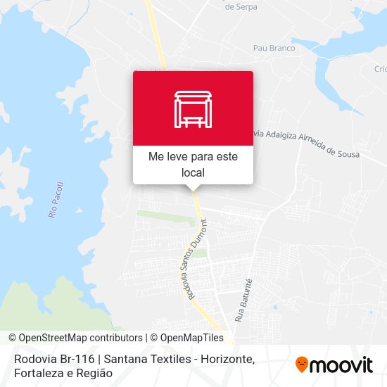 Rodovia Br-116 | Santana Textiles - Horizonte mapa