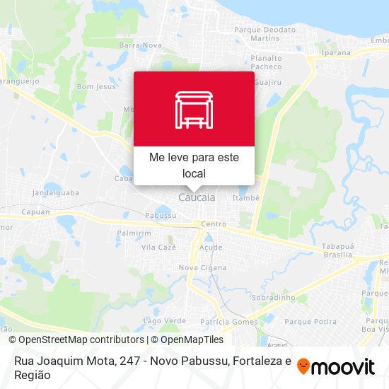 Rua Joaquim Mota, 247 - Novo Pabussu mapa