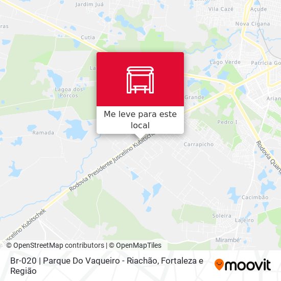 Br-020 | Parque Do Vaqueiro - Riachão mapa
