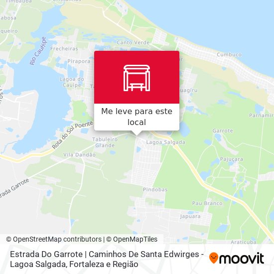 Estrada Do Garrote | Caminhos De Santa Edwirges - Lagoa Salgada mapa