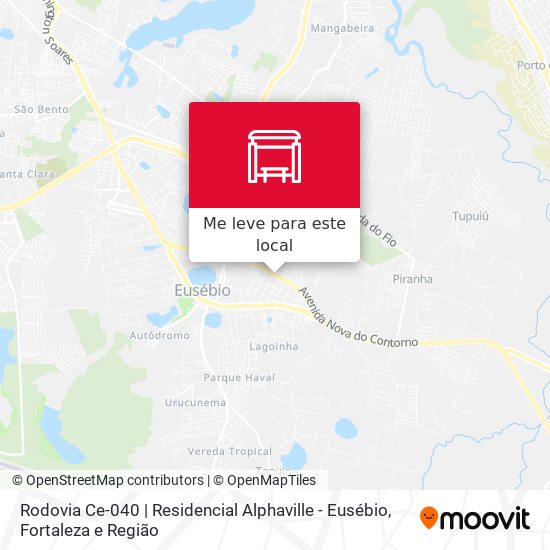 Rodovia Ce-040 | Residencial Alphaville - Eusébio mapa