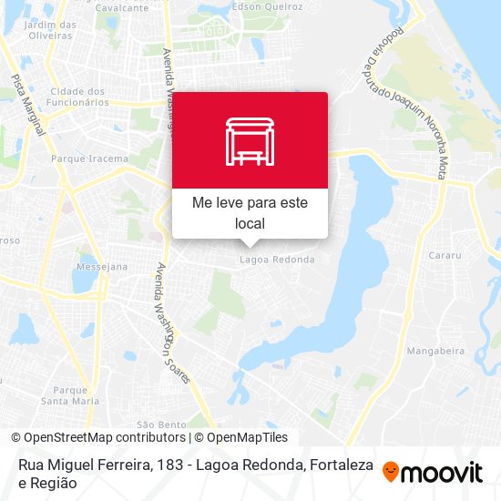 Rua Miguel Ferreira, 183 - Lagoa Redonda mapa