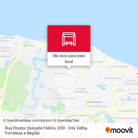 Rua Doutor Quixadá Felício, 650 - Vila Velha mapa